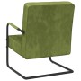 Silla voladiza de terciopelo verde claro de vidaXL, Sillones - Ref: Foro24-325727, Precio: 123,99 €, Descuento: %