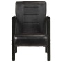 Sillón de cuero de cabra real negro 60x80x87 cm de vidaXL, Sillones - Ref: Foro24-325148, Precio: 151,43 €, Descuento: %