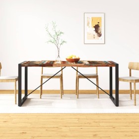 Solid recycled wood dining table 180 cm by vidaXL, Kitchen and dining tables - Ref: Foro24-243999, Price: 252,85 €, Discount: %