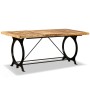 Mesa de comedor de madera maciza de mango rugosa 180 cm de vidaXL, Mesas de cocina y de comedor - Ref: Foro24-244801, Precio:...