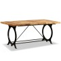 Mesa de comedor de madera maciza de mango rugosa 180 cm de vidaXL, Mesas de cocina y de comedor - Ref: Foro24-244801, Precio:...