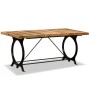 Mesa de comedor de madera maciza de mango rugosa 180 cm de vidaXL, Mesas de cocina y de comedor - Ref: Foro24-244801, Precio:...