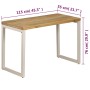 Mesa de comedor de madera maciza de mango y acero 115x55x76 cm de vidaXL, Mesas de cocina y de comedor - Ref: Foro24-247333, ...