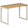 Mesa de comedor de madera maciza de mango y acero 115x55x76 cm de vidaXL, Mesas de cocina y de comedor - Ref: Foro24-247333, ...