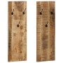 Wall coat racks 2 pcs solid mango wood 36x110x3 cm by vidaXL, Hat and coat racks - Ref: Foro24-246025, Price: 103,99 €, Disco...