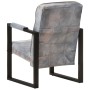 Gray real goat leather armchair 60x75x90 cm by vidaXL, Armchairs - Ref: Foro24-325146, Price: 130,99 €, Discount: %