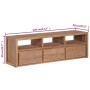 Mueble para TV madera teca maciza acabado natural 120x30x40 cm de vidaXL, Muebles TV - Ref: Foro24-246950, Precio: 277,99 €, ...