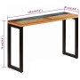 Mesa consola madera maciza reciclada y acero 120x35x76 cm de vidaXL, Mesas auxiliares - Ref: Foro24-247335, Precio: 154,29 €,...