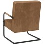 Silla voladiza de terciopelo marrón de vidaXL, Sillones - Ref: Foro24-325732, Precio: 143,99 €, Descuento: %