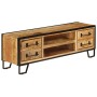 TV cabinet with drawers solid mango wood 120x30x40 cm by vidaXL, TV Furniture - Ref: Foro24-247343, Price: 248,47 €, Discount: %