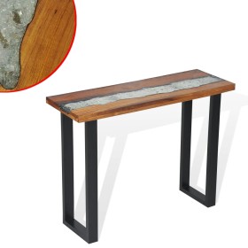 Mesa consola de teca 100x35x75 cm de vidaXL, Mesas auxiliares - Ref: Foro24-245065, Precio: 172,99 €, Descuento: %