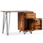 Desk with 1 drawer and 1 solid sheesham wood cabinet by vidaXL, Desks - Ref: Foro24-244359, Price: 267,89 €, Discount: %