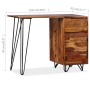 Desk with 1 drawer and 1 solid sheesham wood cabinet by vidaXL, Desks - Ref: Foro24-244359, Price: 267,89 €, Discount: %