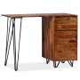 Desk with 1 drawer and 1 solid sheesham wood cabinet by vidaXL, Desks - Ref: Foro24-244359, Price: 267,89 €, Discount: %