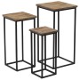 Set of tables for plants 3 units recycled teak by vidaXL, Side tables - Ref: Foro24-246088, Price: 163,99 €, Discount: %