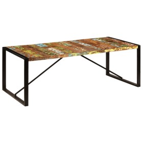 Recycled solid wood dining table 220x100x75 cm by vidaXL, Kitchen and dining tables - Ref: Foro24-247409, Price: 380,99 €, Di...