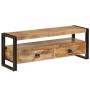 Solid mango wood TV cabinet 120x35x45 cm by vidaXL, TV Furniture - Ref: Foro24-247402, Price: 201,79 €, Discount: %