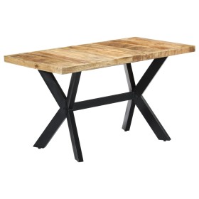 Dining table solid raw mango wood 140x70x75 cm by vidaXL, Kitchen and dining tables - Ref: Foro24-247437, Price: 248,87 €, Di...