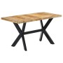 Dining table solid raw mango wood 140x70x75 cm by vidaXL, Kitchen and dining tables - Ref: Foro24-247437, Price: 248,87 €, Di...