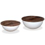 Set of 2 coffee tables in the shape of a bowl, made of recycled white wood. by vidaXL, Coffee table - Ref: Foro24-245256, Pri...