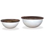 Set of 2 coffee tables in the shape of a bowl, made of recycled white wood. by vidaXL, Coffee table - Ref: Foro24-245256, Pri...