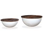 Set of 2 coffee tables in the shape of a bowl, made of recycled white wood. by vidaXL, Coffee table - Ref: Foro24-245256, Pri...