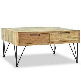 Mesa de centro de teca maciza 80x80x40 cm de vidaXL, Mesas de centro - Ref: Foro24-244574, Precio: 234,32 €, Descuento: %