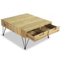 Mesa de centro de teca maciza 80x80x40 cm de vidaXL, Mesas de centro - Ref: Foro24-244574, Precio: 226,99 €, Descuento: %