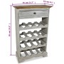 Recycled solid wood bottle rack 55x23x85 cm by vidaXL, Wine racks - Ref: Foro24-244507, Price: 122,72 €, Discount: %