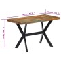 Recycled solid wood dining table 120x60x75 cm by vidaXL, Kitchen and dining tables - Ref: Foro24-247443, Price: 207,99 €, Dis...