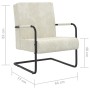 Cream White Velvet Cantilever Chair by vidaXL, Armchairs - Ref: Foro24-325733, Price: 143,63 €, Discount: %