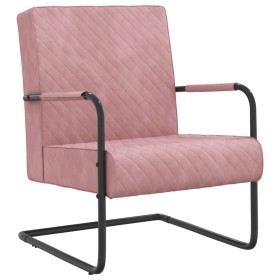 Silla voladiza de terciopelo rosa de vidaXL, Sillones - Ref: Foro24-325728, Precio: 175,99 €, Descuento: %