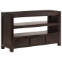 Dark brown solid acacia wood TV cabinet 90x30x55 cm by vidaXL, TV Furniture - Ref: Foro24-246102, Price: 139,02 €, Discount: %