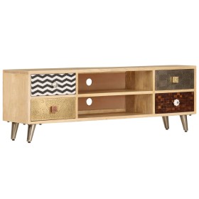 Solid mango wood TV stand 120x30x40 cm by vidaXL, TV Furniture - Ref: Foro24-247340, Price: 168,99 €, Discount: %