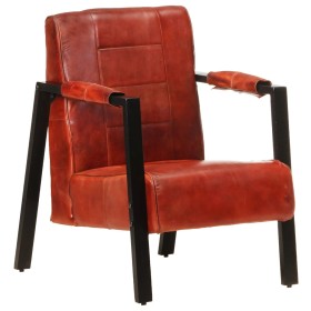 Dark brown real goat leather armchair 60x80x87 cm by vidaXL, Armchairs - Ref: Foro24-325147, Price: 199,54 €, Discount: %