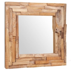 Teak square decorative mirror 60x60 cm by vidaXL, Mirrors - Ref: Foro24-244562, Price: 108,67 €, Discount: %