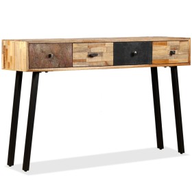 Mesa consola de teca maciza reciclada 120x30x76 cm de vidaXL, Mesas auxiliares - Ref: Foro24-245403, Precio: 201,51 €, Descue...