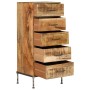 Cómoda de madera maciza de mango 45x35x106 cm de vidaXL, Aparadores - Ref: Foro24-247806, Precio: 342,16 €, Descuento: %