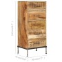 Cómoda de madera maciza de mango 45x35x106 cm de vidaXL, Aparadores - Ref: Foro24-247806, Precio: 342,16 €, Descuento: %