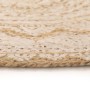 Runder Teppich mit geflochtenem Jute-Aufdruck, 120 cm von vidaXL, Teppiche - Ref: Foro24-245340, Preis: 54,99 €, Rabatt: %