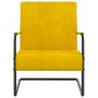 Mustard Yellow Velvet Cantilever Chair by vidaXL, Armchairs - Ref: Foro24-325731, Price: 175,56 €, Discount: %