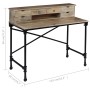 Schreibtisch aus massivem Mangoholz und Stahl, 110 x 50 x 96 cm von vidaXL, Schreibtische - Ref: Foro24-244947, Preis: 267,03...