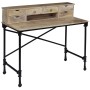 Solid mango wood and steel desk 110x50x96 cm by vidaXL, Desks - Ref: Foro24-244947, Price: 267,99 €, Discount: %