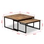 Stapelbare Couchtische 2 Einheiten aus massivem recyceltem Teakholz von vidaXL, Couchtisch - Ref: Foro24-245406, Preis: 136,9...