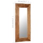 Espejo cosmético de madera maciza de acacia 50x110 cm de vidaXL, Espejos - Ref: Foro24-246269, Precio: 74,99 €, Descuento: %