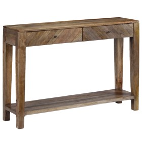 Mesa consola de madera maciza de mango 118x30x80 cm de vidaXL, Mesas auxiliares - Ref: Foro24-244969, Precio: 276,99 €, Descu...