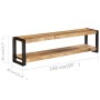 Solid mango wood TV cabinet 150x30x40 cm by vidaXL, TV Furniture - Ref: Foro24-247809, Price: 164,67 €, Discount: %