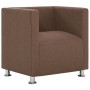 Sillón en forma de cubo de tela marrón de vidaXL, Sillones - Ref: Foro24-282146, Precio: 135,30 €, Descuento: %