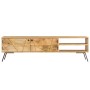 Solid mango wood TV cabinet 140x30x40 cm by vidaXL, TV Furniture - Ref: Foro24-246154, Price: 242,75 €, Discount: %