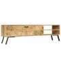 Solid mango wood TV cabinet 140x30x40 cm by vidaXL, TV Furniture - Ref: Foro24-246154, Price: 242,75 €, Discount: %